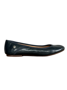 UGG Navy Blue Teal Leather Ballet Flats Classic Women’s Slip-On